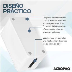 ACROPAQ Caja Cables - Pequeña (23,5 x 12 x 11,5 cm)