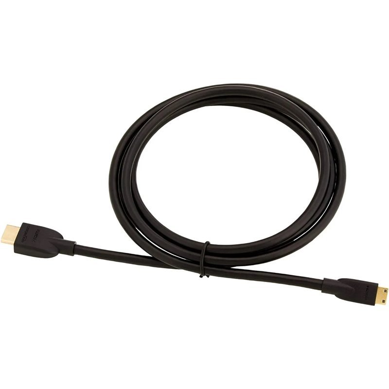 Amazon Basics - Cable Mini HDMI de Alta Velocidad a HDMI , 1.8 m, Color Negro