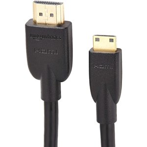 Amazon Basics - Cable Mini HDMI de Alta Velocidad a HDMI , 1.8 m, Color Negro