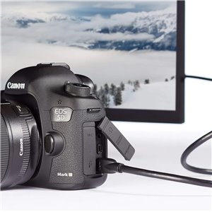 Amazon Basics - Cable Mini HDMI de Alta Velocidad a HDMI , 1.8 m, Color Negro