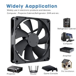 GDSTIME Ventilador de 12 V, ventilador de 140 mm