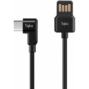 Cable USB tipo C acodado carga rapida Tqka ka050 reforzado nailon 1mt ( 2uds )