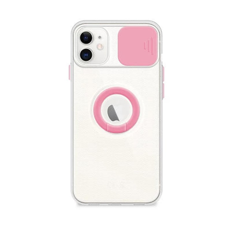 Funda iPhone 11 Transparente con Anilla y Cubre Cámara