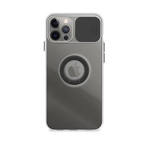 Funda iPhone 12 Pro Transparente con Anilla y Cubre Cámara