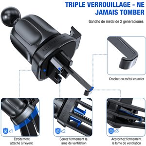 Miracase Soporte Móvil Coche Universal del Aire Ventilación