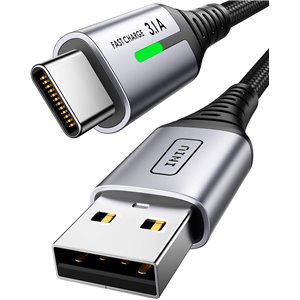 INIU Cable USB A USB C, [2m] QC 3,0 y 3,1A Cable USB C Carga Rapida