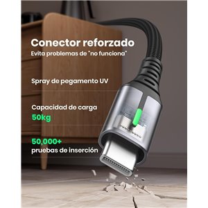 INIU Cable USB A USB C, [2m] QC 3,0 y 3,1A Cable USB C Carga Rapida