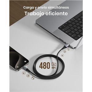 INIU Cable USB A USB C, [2m] QC 3,0 y 3,1A Cable USB C Carga Rapida