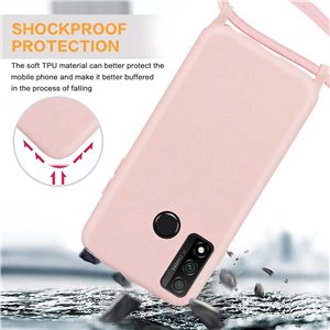 GoodcAcy Funda con Cuerda para Huawei P Smart 2019/2020 Rosa