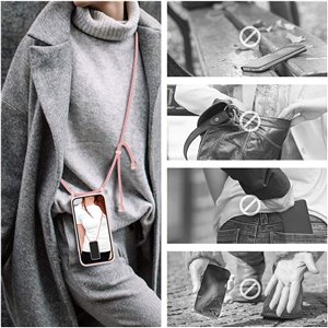 GoodcAcy Funda con Cuerda para Huawei P Smart 2019/2020 Rosa