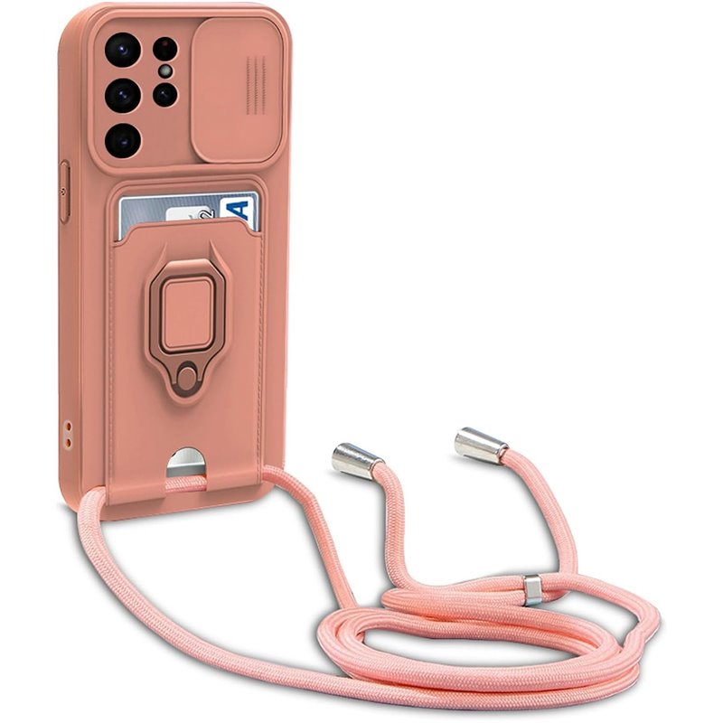 Funda Samsung Galaxy S24 Ultra, con Anillo Soporte, Ajustable Collar Correa