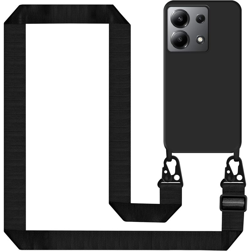 Funda con Cuerda para Xiaomi Redmi Note 13 5G, Negra