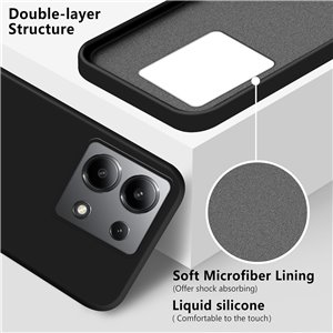 Funda con Cuerda para Xiaomi Redmi Note 13 5G, Negra