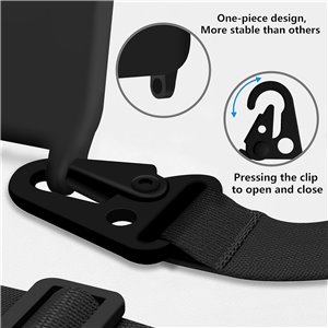 Funda con Cuerda para Xiaomi Redmi Note 13 5G, Negra