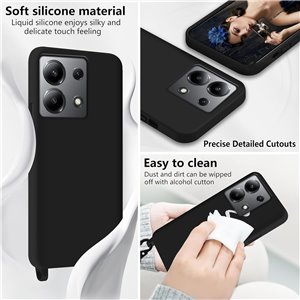 Funda con Cuerda para Xiaomi Redmi Note 13 5G, Negra