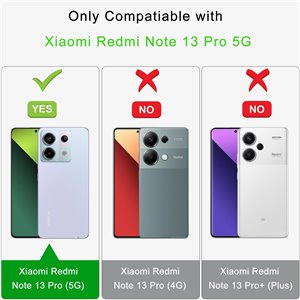 Funda para Xiaomi Redmi Note 13 Pro 5G/Poco X6 5G con Cuerda y Anillo de Soporte 360°