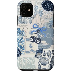 Carcasa para iPhone 11 Collage de verano Beachy Bl