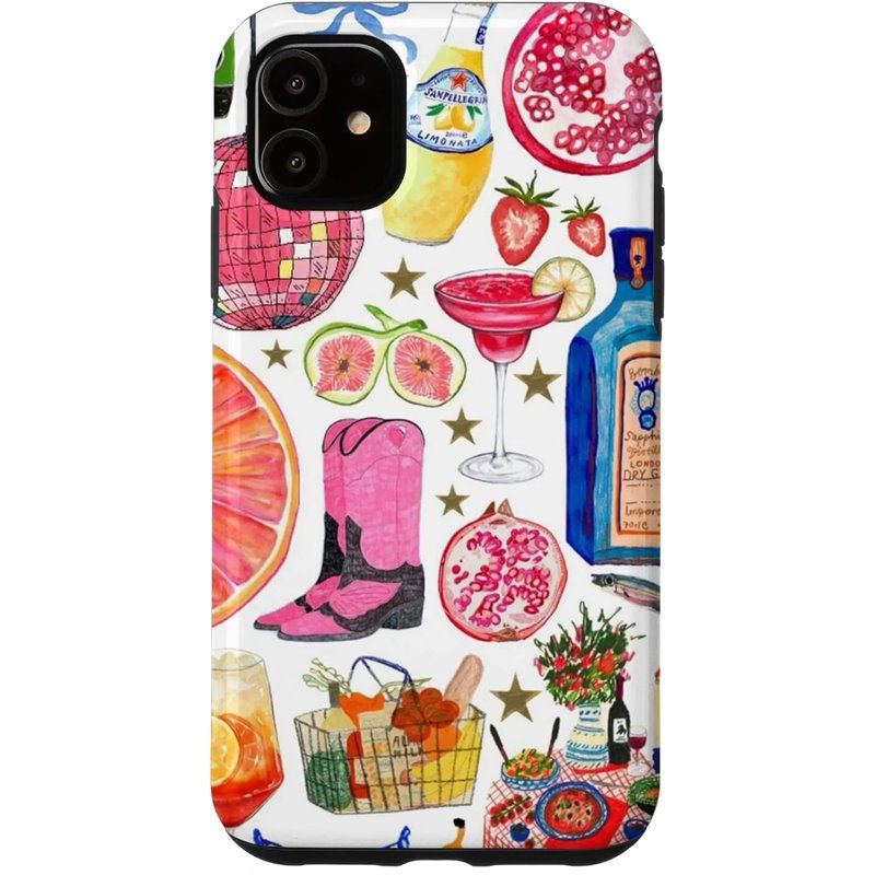 Carcasa para iPhone 11 Estética Verano Cowgirl Cow