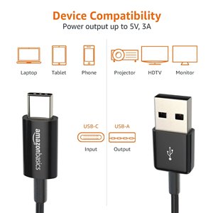 Amazon Basics Cable de Carga rápida USB-C a USB-A