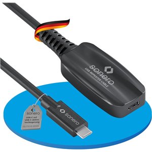 Sonero® Cable USB 3.2 de extensión activo con ampl