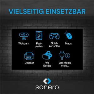 Sonero® Cable USB 3.2 de extensión activo con ampl