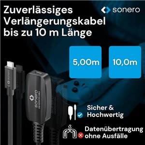 Sonero® Cable USB 3.2 de extensión activo con ampl