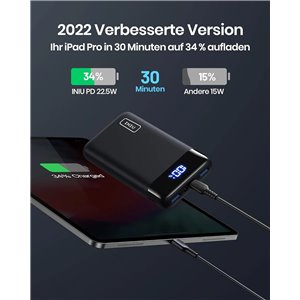 INIU Batería externa 20 W, PD3.0,20.000 mAh