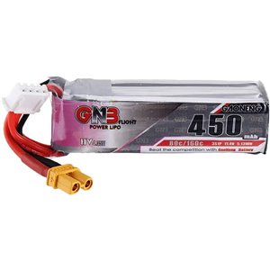 Gnb 11.4V 450Mah 80C 3S Lipo Batería Xt30 Enchufe para RC