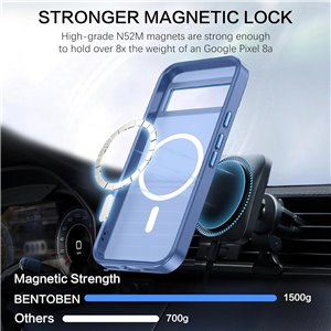 Funda magnética para Google Pixel 8a.Azul