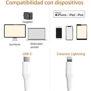 Amazon Basics Cable USB-2.0 tipo C a Lightning