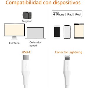 Amazon Basics Cable USB-2.0 tipo C a Lightning 1.8mt