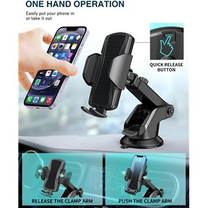 Hoppac Soporte Movil Coche, Sujeta Moviles para Salpicadero