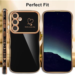 Funda para Samsung Galaxy S24,Bonito Marco Ondulado