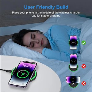 Cargador inalámbrico rápido 15 W