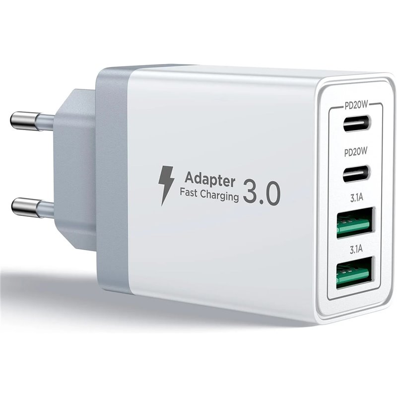 Cargador USB C, 40W 4-Puertos USBC