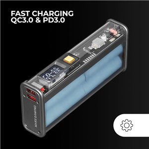 Mars Gaming MPK-20K, Power Bank 22.5W, Baterías Sa