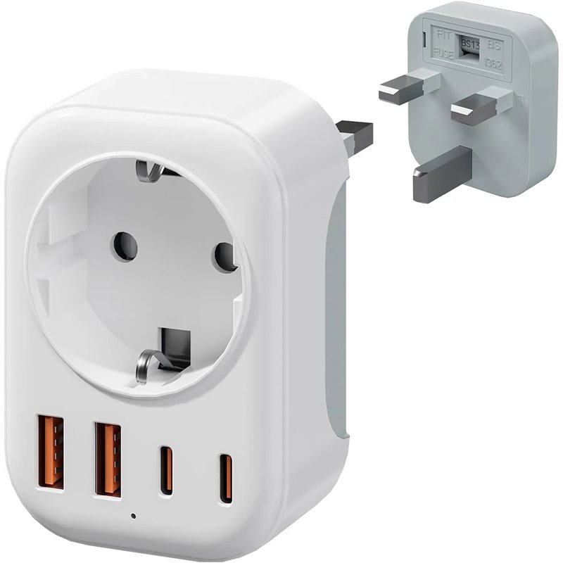 Bigfish Adaptador Enchufe UK Ingles Irlanda Tipo G