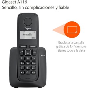 Gigaset A116 - Teléfono DECT Inalámbrico