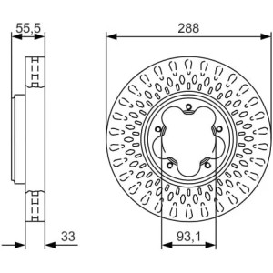 Bosch BD2121 Disco de freno, certificación ECE-R90, 1 disco unitario