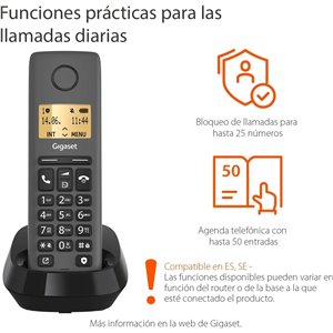 Gigaset Pure 120 - Teléfono inalámbrico DECT con f