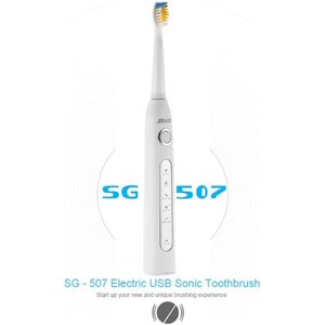 Seago Ultrasonic cepillo de dientes eléctrico color blanco. SG-507