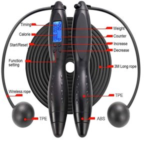 Cuerda de Saltar , Ajustable .con Contador Electrónico De Calorías