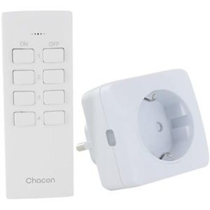 Kit 4 Mini enchufes On/Off + Mando a Distancia de 4 Canales 2300W