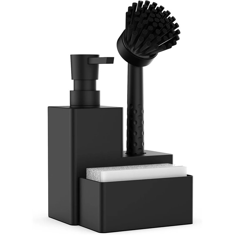 DISPENSADOR DE JABON DE COCINA CON SOPORTE DE ESPONJA