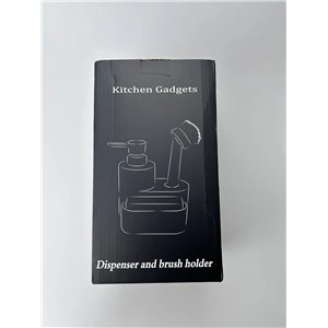 DISPENSADOR DE JABON DE COCINA CON SOPORTE DE ESPONJA