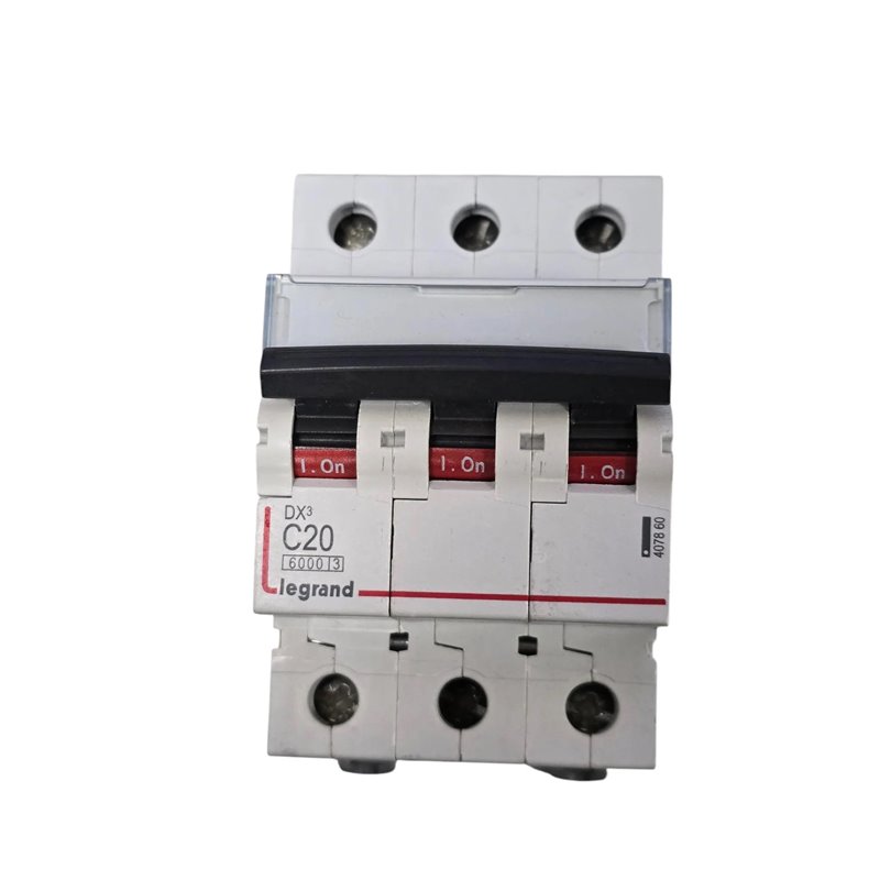 Magnetotérmico Legrand DX³ 6000/10kA - 3P - 400V~ - 20A - curva C