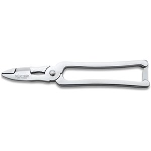 3 Claveles  - Corta mariscos Forjado con muelle y anclaje, inox, 17 cm