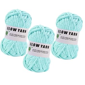 Maxee 150G(50g×3) Hilo Luminoso Tejer a Mano, Hilo