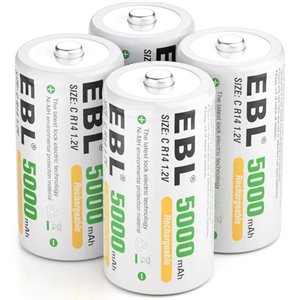 EBL C Batería 5000 mAh - Batería Recargable NI-MH