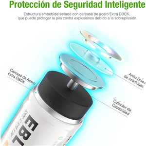 EBL C Batería 5000 mAh - Batería Recargable NI-MH
